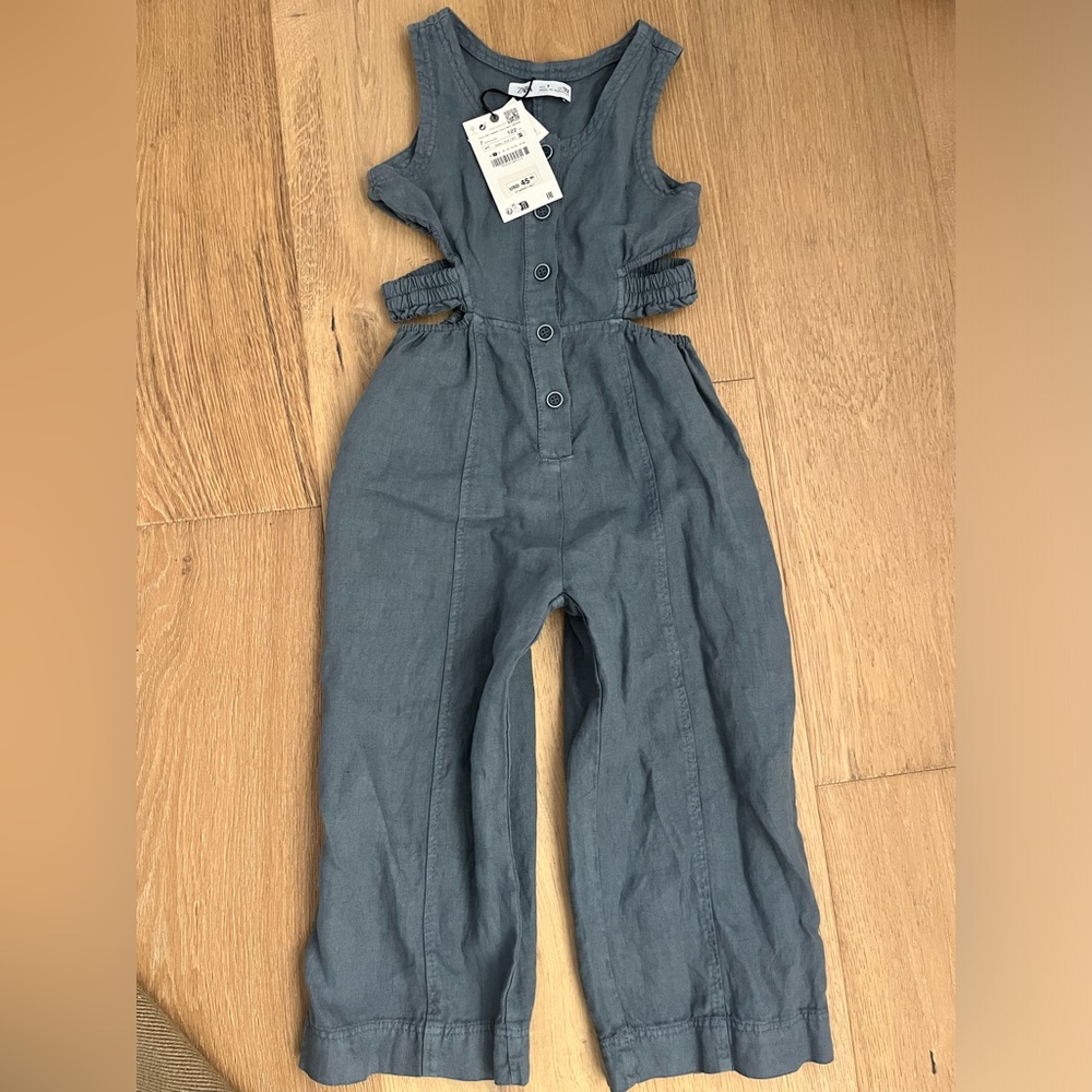 Zara Cut Out Jumpsuit with Buttons, Size 7